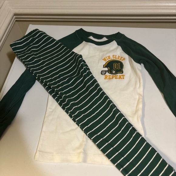 Carter's Green and White Long Sleeve Tee - Picture 2 of 7